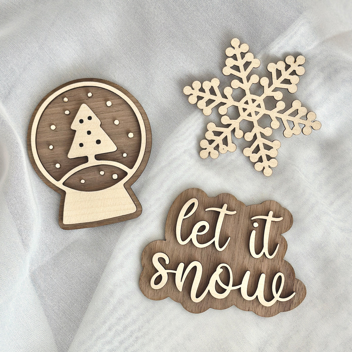 Flatlay Deko Set M "Let it snow"