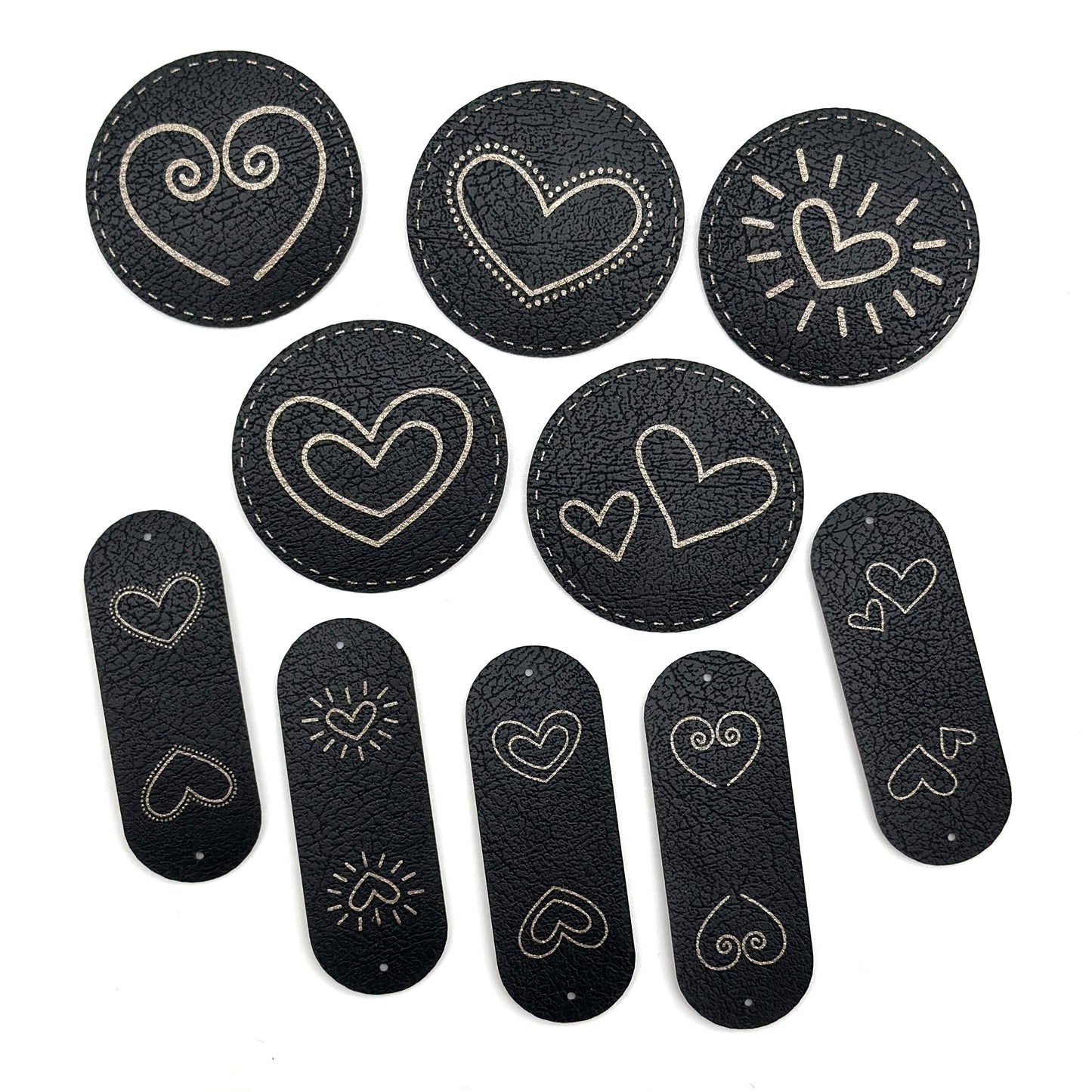 Lagerware 10 Stk. Labels SET "Hearts"