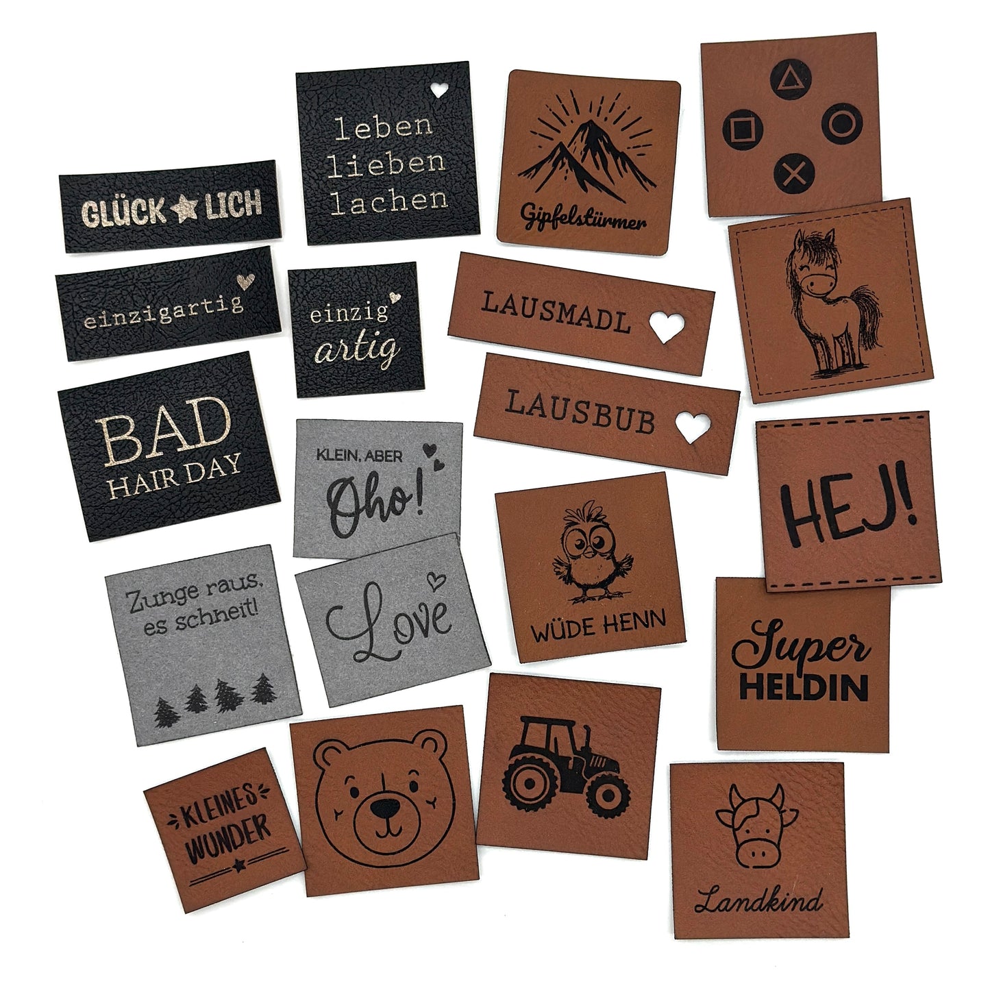 Lagerware 20 Stk. Labels SET "Mixed"