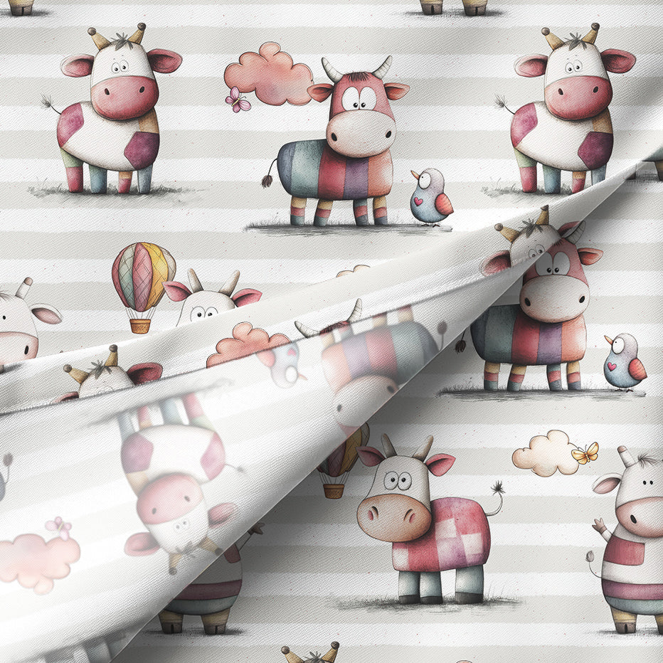 Exklusivdesign "BUNTE MOO" grey stripes