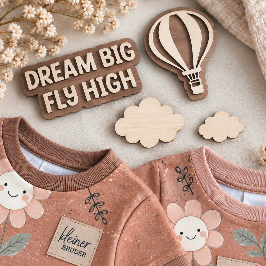 Flatlay Deko Set M "Dream big fly high"