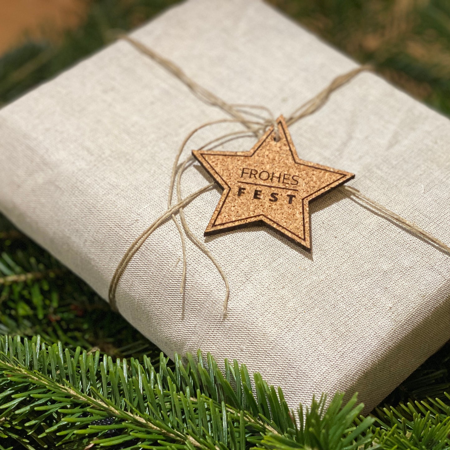 Geschenks-Anhänger "Kork" 4er-Set