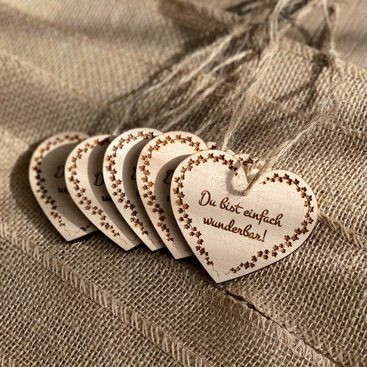 Herz-Anhänger "Du bist einfach wunderbar"