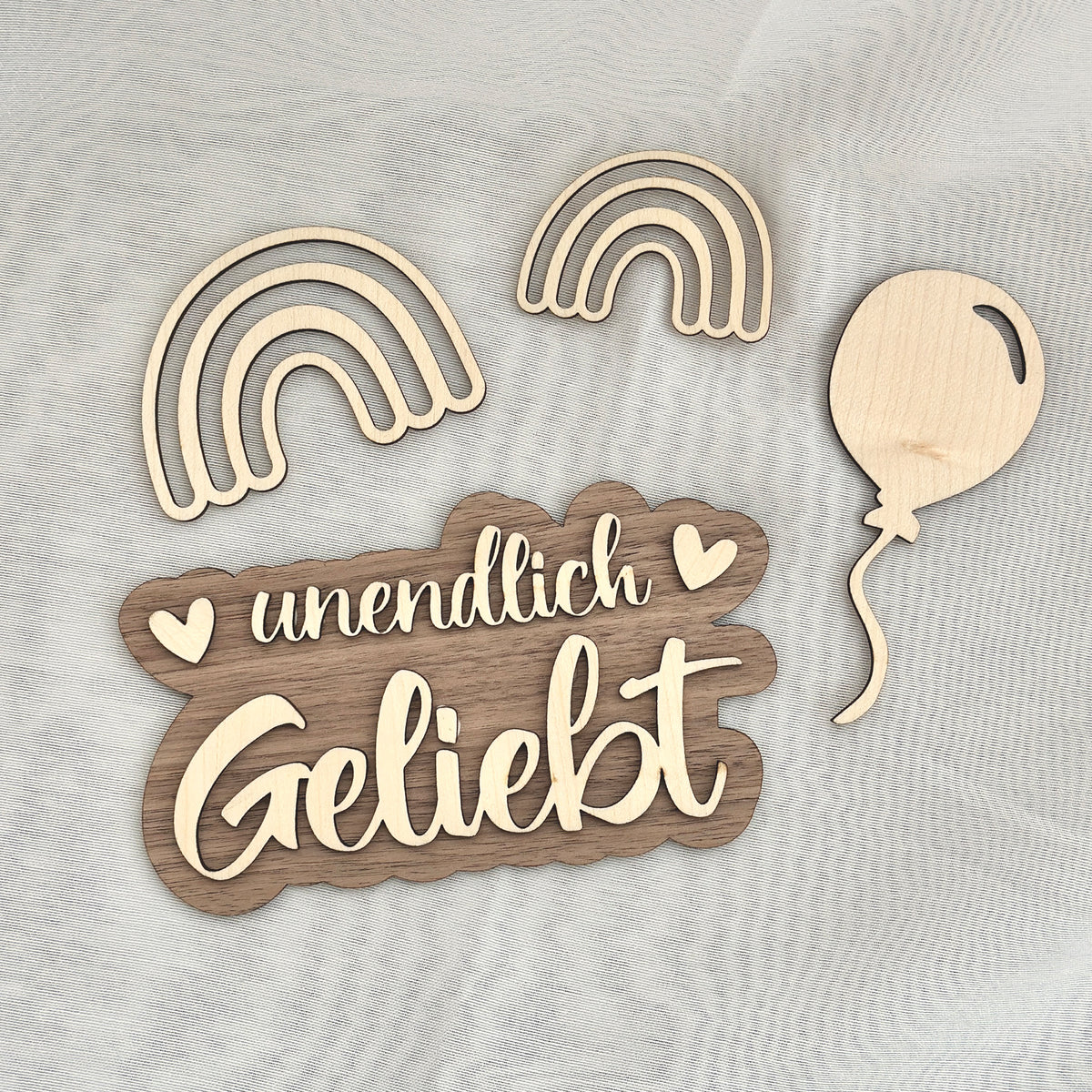 Flatlay Deko Set M "unendlich Geliebt"