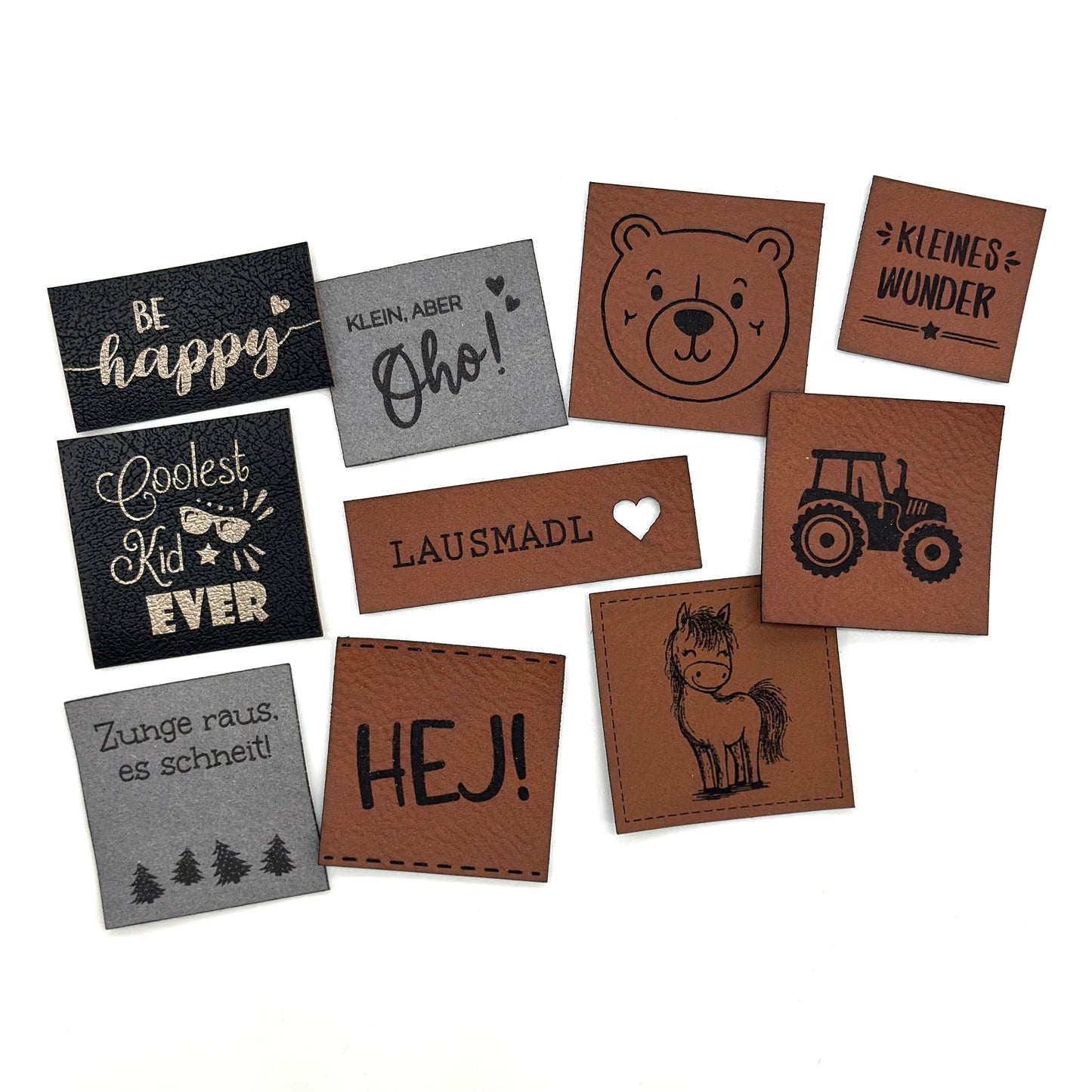 Lagerware 10 Stk. Labels SET "Mixed"