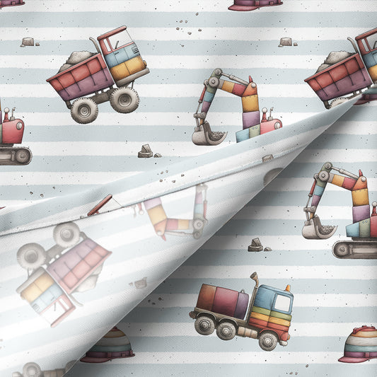 Exklusivdesign "BAUSTELLE" stripes hellblau