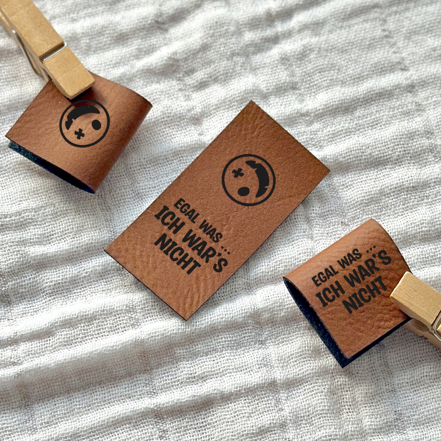 Umschlaglabel "Egal was, Smiley"