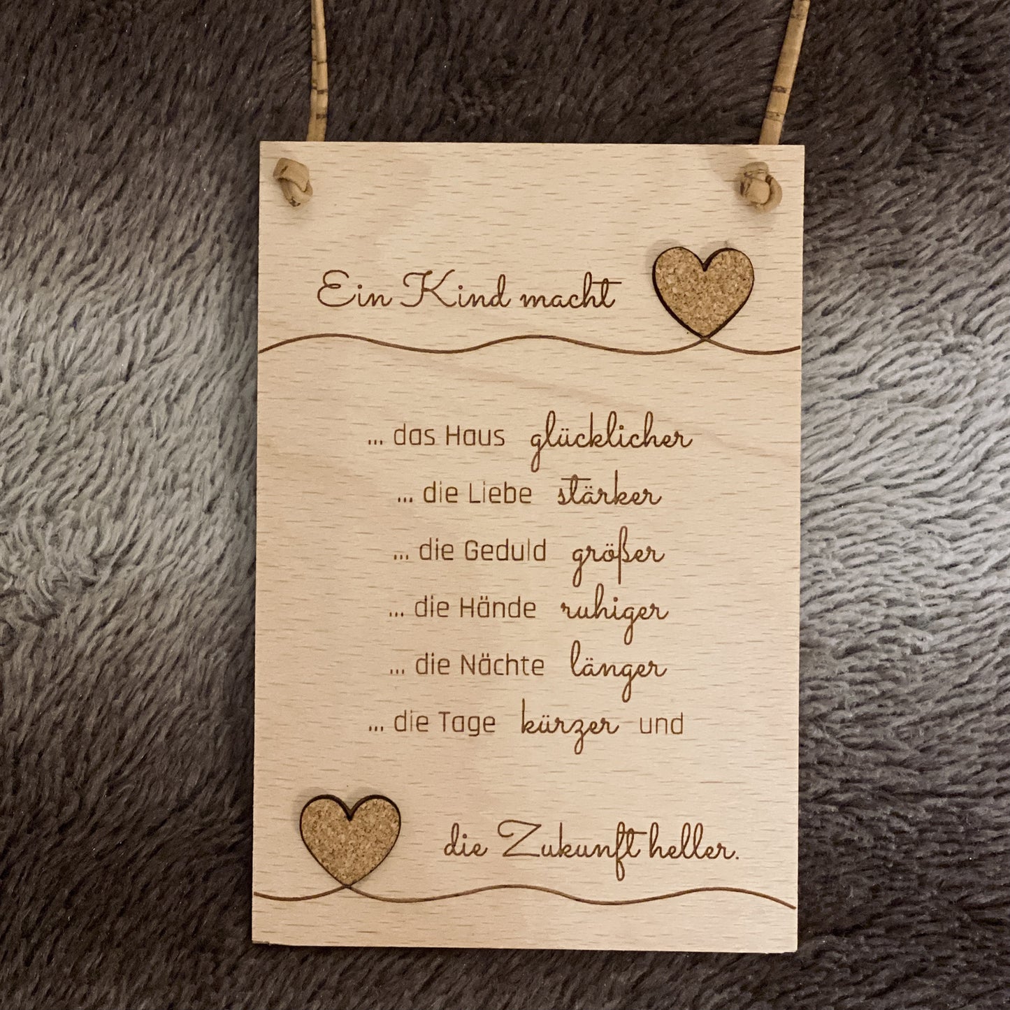 Minischild "Ein Kind macht ..."