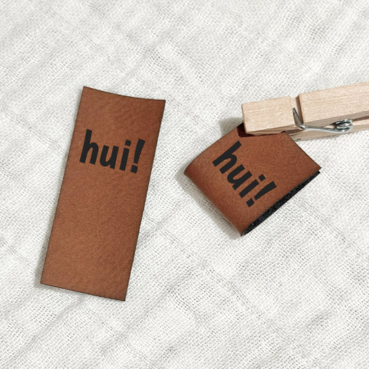 Umschlaglabel "Hui!"