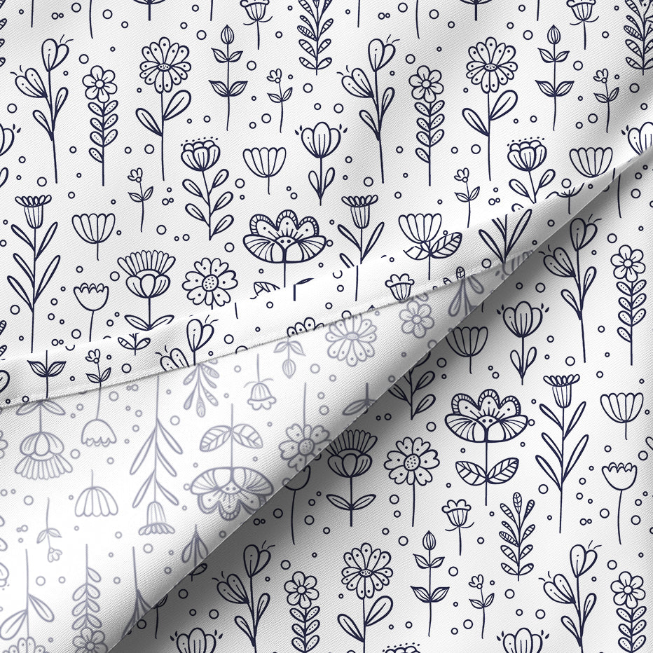 Exklusivdesign "FLORALINE" dark navy