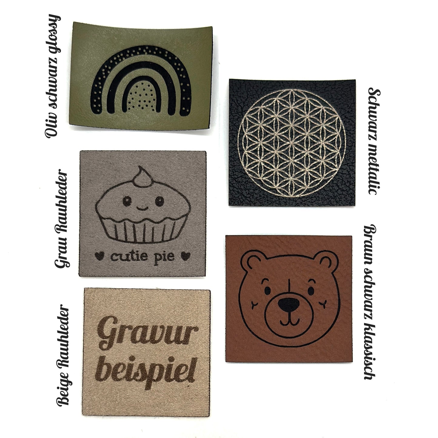 Gravurbeispiel Lederarten