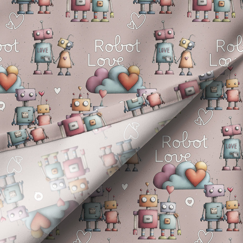 Non-exklusives Design "ROBOT LOVE" greyrose