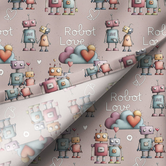 Non-exklusives Design "ROBOT LOVE" greyrose