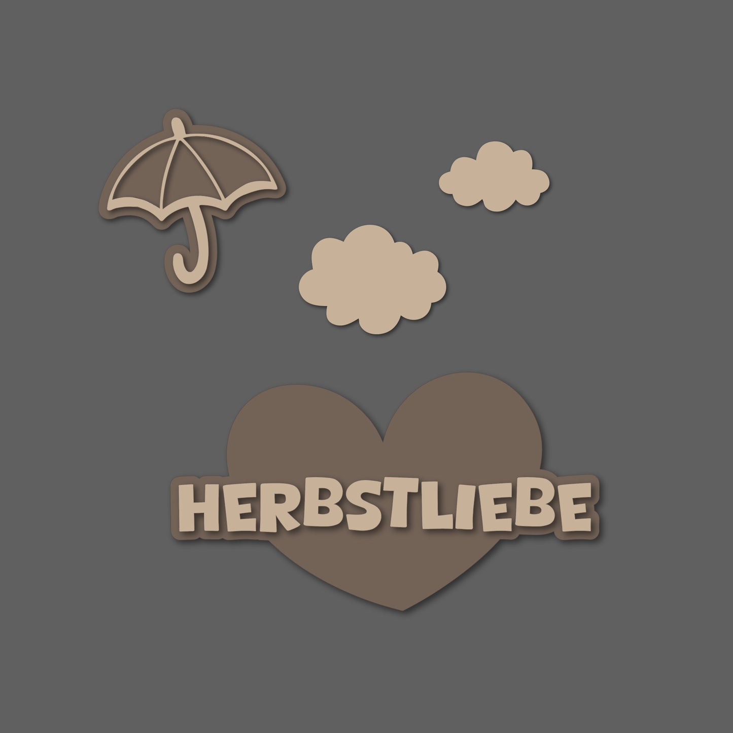 Flatlay Deko Set M "Herbstliebe Herz"