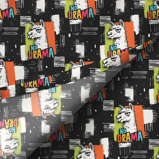 Exklusivdesign "NO DRAMA LAMA" black