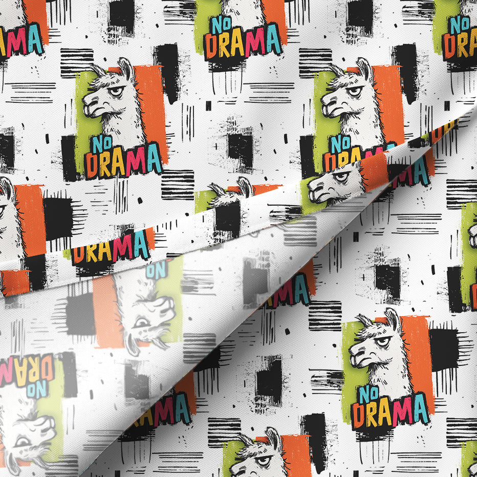 Exklusivdesign "NO DRAMA LAMA" white