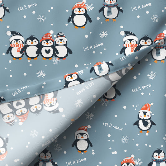 Exklusivdesign "PINGUIN FRIENDS" milkblue