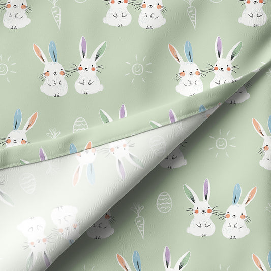 Non-exklusives Design "PASTELLKREIDE-HASEN" blassgrün