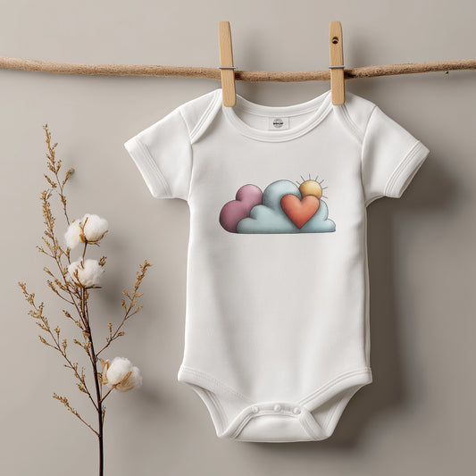 Bügelbild Design "ROBOT LOVE CLOUDS"