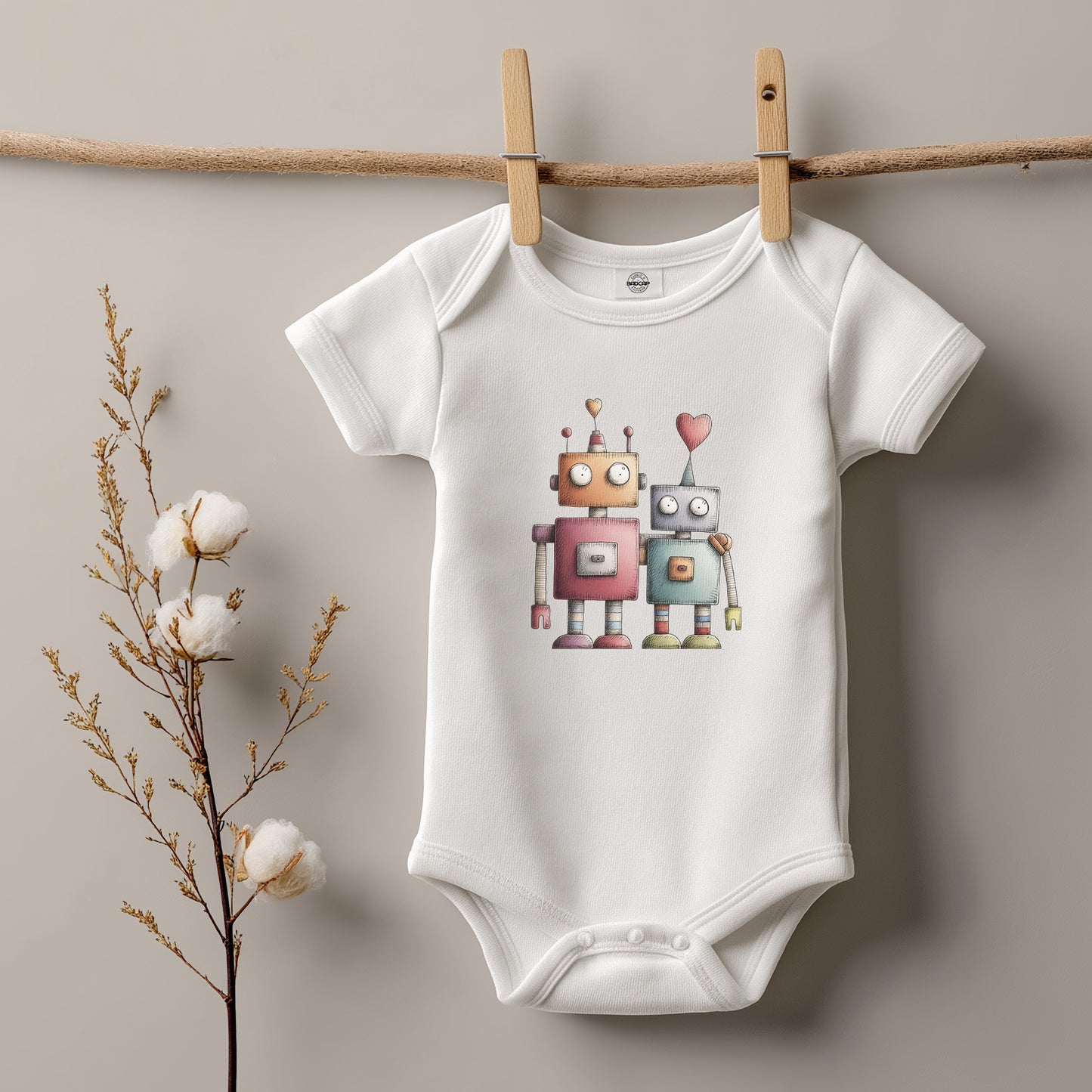 Bügelbild Design "ROBOT LOVE COUPLE A"