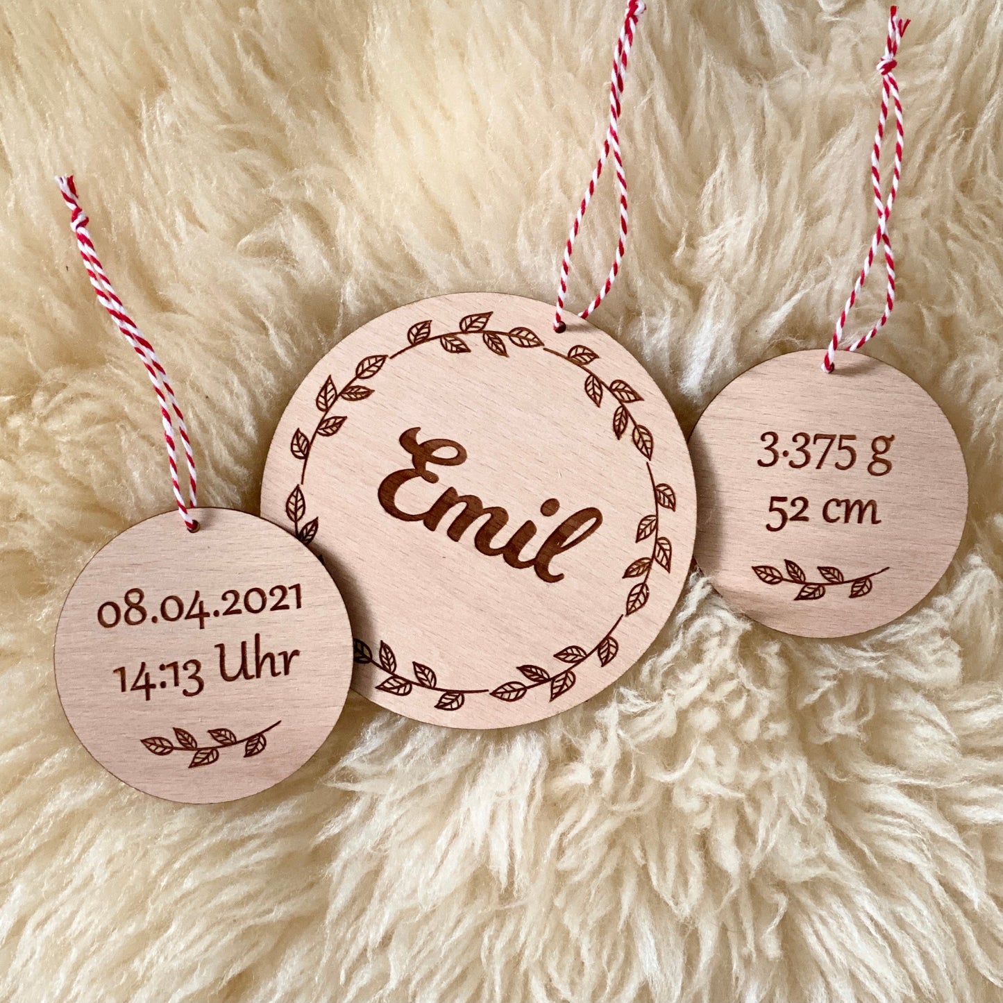 Geburtsdaten Schilderset "Emil"