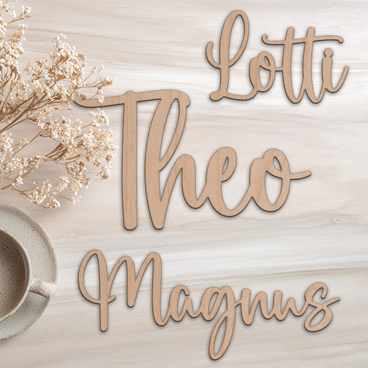 Schriftzug aus Holz Style "Bluebell"