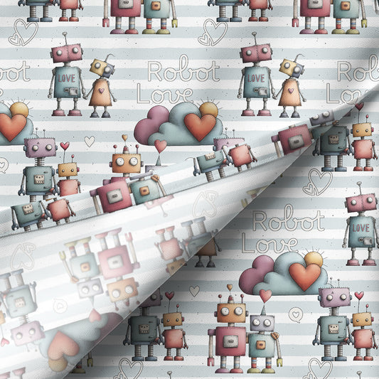 Non-exklusives Design "ROBOT LOVE" stripes A