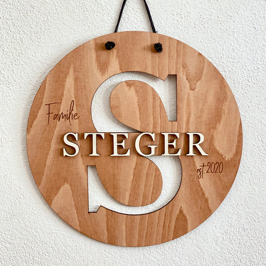 Türschild "Steger"