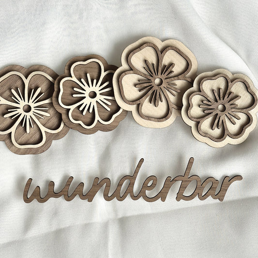 Flatlay Deko Set M "Blüten wunderbar"